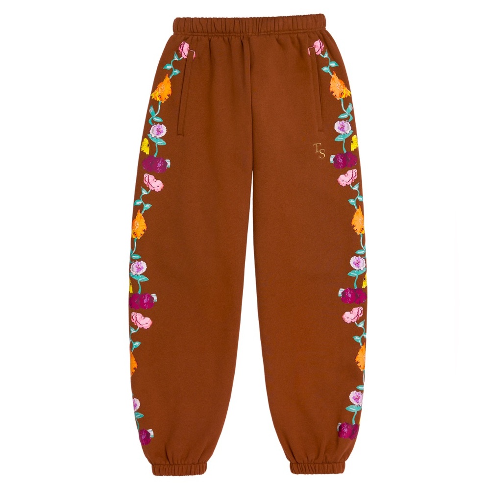 Taylor Swift Brown Embroidered Joggers
